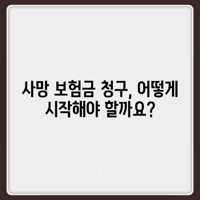 사망 보험금 청구 가이드 | 보험금 지급 절차, 서류 준비, 유의 사항