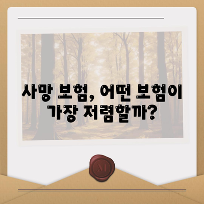 사망 보험 가격 비교 분석| 나에게 맞는 보험 찾기 | 사망 보험, 보험료 비교, 보험 추천