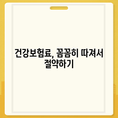 건강 보험료 납부, 이렇게 하면 절약할 수 있다! | 건강보험료 계산, 건강보험료 감면, 건강보험료 부담 완화