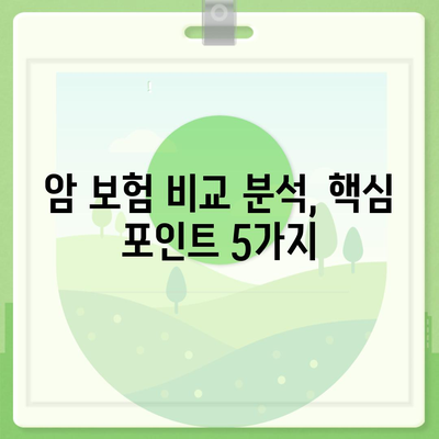 나에게 맞는 암 보험 상품 찾기| 핵심 비교 가이드 | 암 보험, 보장 분석, 암 보험 추천