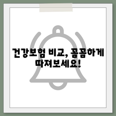 건강 보험 가입 꿀팁| 나에게 딱 맞는 보장 찾기 | 건강보험 비교, 보험료 계산, 보장 분석