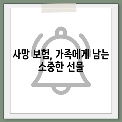 사망 보험으로 가족을 지키는 방법| 사망 보장 핵심 정리 | 보험금, 보장범위, 추천 상품