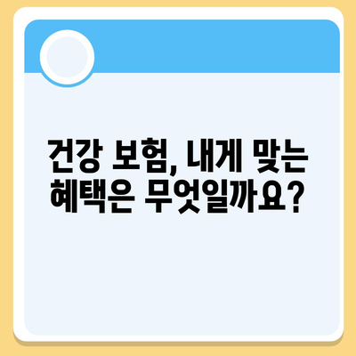 건강 보험 혜택 알아보기| 나에게 맞는 혜택 찾는 방법 | 건강 보험, 보장 범위, 혜택 분석, 보험료 계산