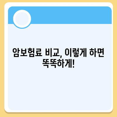 암 보험료 비교 가이드| 나에게 맞는 보장 찾기 | 암보험, 보험료 계산, 암보험 추천