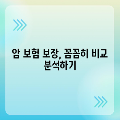 나에게 맞는 암 보험 찾기| 핵심 비교 가이드 | 암 보험 추천, 보장 분석, 보험료 비교