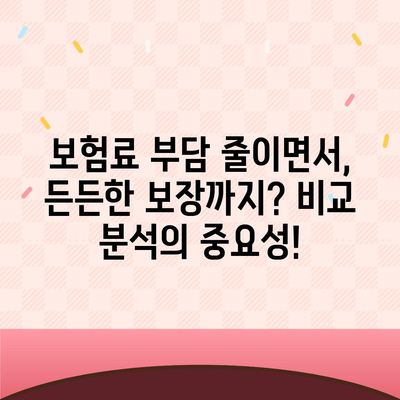 나에게 딱 맞는 건강 보험 찾기| 추천 가이드 & 비교 분석 | 건강보험, 보험료, 보장내용, 추천