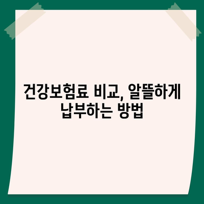 건강 보험료, 이렇게 비교하고 알뜰하게 납부하세요! | 건강보험, 보험료 계산, 보험료 할인