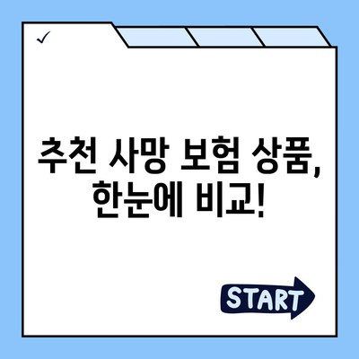 사망 보험, 사망 보장 꼼꼼히 따져보세요! | 보장 범위, 보험료 비교, 추천 상품