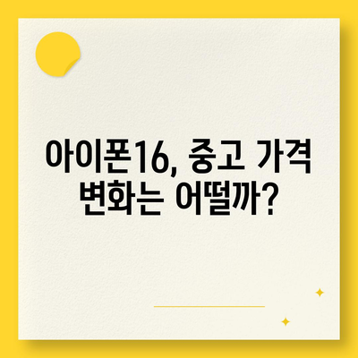 아이폰16 가격이 시간이 지남에 따라 어떻게 변화하는지