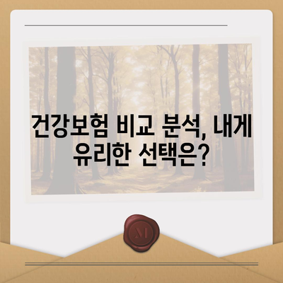 나에게 맞는 건강 보험 찾기| 가입 전 알아야 할 핵심 정보 | 건강보험 비교, 보장 분석, 추천