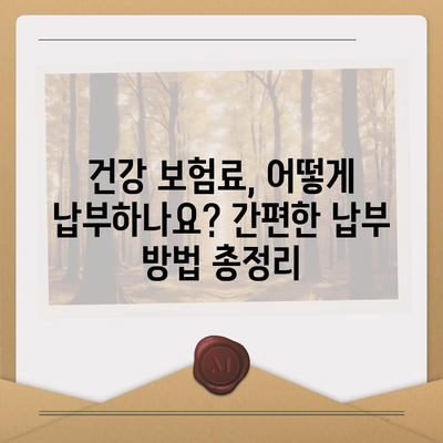 건강 보험료 계산 및 납부 방법| 지역별 상세 안내 | 건강보험, 보험료, 납부, 지역