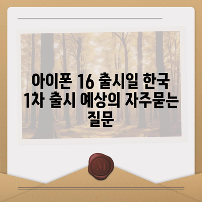 아이폰 16 출시일 한국 1차 출시 예상