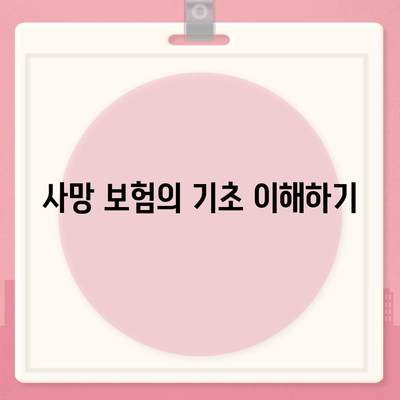 사망 보험 가입 방법| 만약에 대비하는 5가지 팁 | 보험, 재정 계획, 안전망