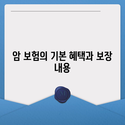 암 보험 혜택| 꼭 알아야 할 5가지 주요 내용과 실용적인 팁 | 보험, 건강, 재정 계획"