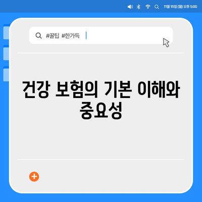 건강 보험 설계의 모든 것| 효율적인 선택을 위한 5가지 팁 | 건강 보험, 재정 설계, 보장 옵션