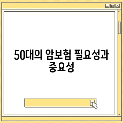 50대 암보험 가격과 보장 비교| 합리적인 선택을 위한 가이드 | 암보험, 보장 내용, 가격 비교