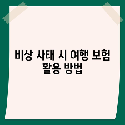 여행 중 비상 사태에 대한 외국 여행 보험의 역할 및 선택 방법 | 비상 사태, 여행 보험, 해외 여행 안전