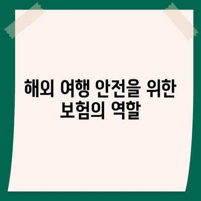 여행 중 비상 사태에 대한 외국 여행 보험의 역할 및 선택 방법 | 비상 사태, 여행 보험, 해외 여행 안전