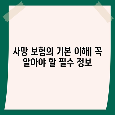 사망 보험 비교| 최고의 선택을 위한 필수 가이드 | 보험, 재정 계획, 주요 팁