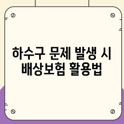 하수구 문제에 대한 배상책임보험 완벽 가이드 | 배상보험, 하수구 문제 해결, 책임 범위