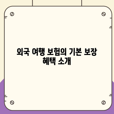 외국 여행 보험에 포함된 다양한 보장 혜택 완벽 가이드! | 여행 보험, 보장 내용, 여행 안전"