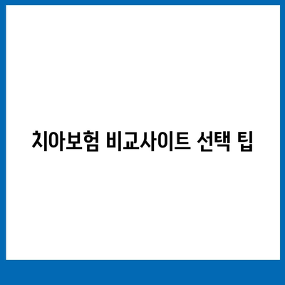 치아보험비교사이트 활용법 | 저렴한 치아보험 찾기, 최고의 팁 공개!