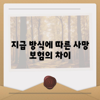 사망 보험 견적을 위한 최적화된 비교 가이드 | 보험, 비용, 지급 방식