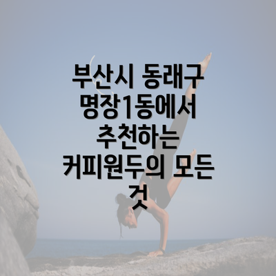 부산시 동래구 명장1동에서 추천하는 커피원두의 모든 것