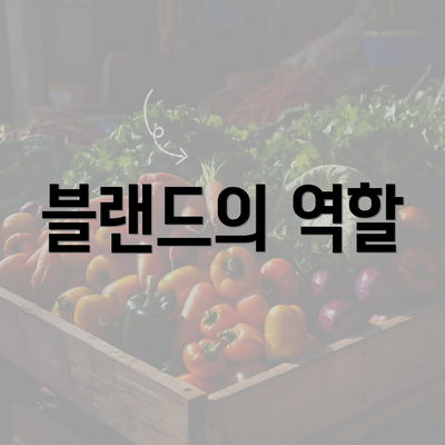 블랜드의 역할