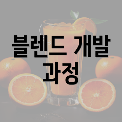 블렌드 개발 과정