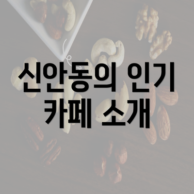 신안동의 인기 카페 소개