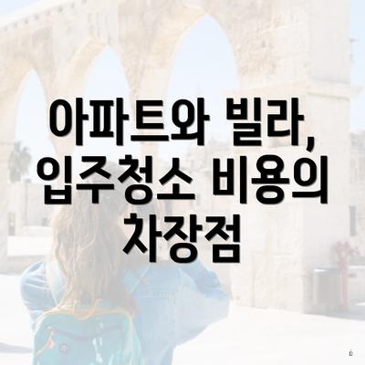 아파트와 빌라, 입주청소 비용의 차장점