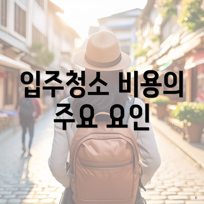 입주청소 비용의 주요 요인