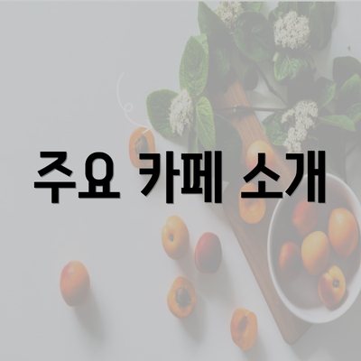 주요 카페 소개