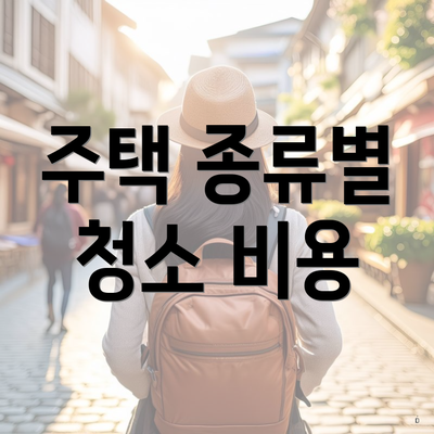 주택 종류별 청소 비용