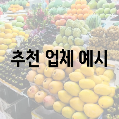 추천 업체 예시