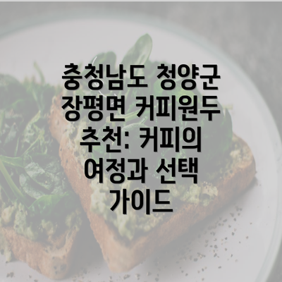 충청남도 청양군 장평면 커피원두 추천: 커피의 여정과 선택 가이드