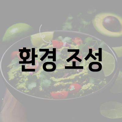 환경 조성