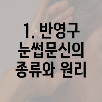 1. 반영구 눈썹문신의 종류와 원리