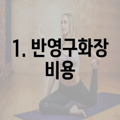 1. 반영구화장 비용