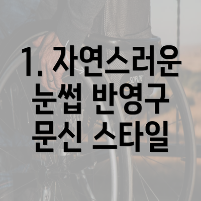 1. 자연스러운 눈썹 반영구 문신 스타일