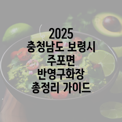 2025 충청남도 보령시 주포면 반영구화장 총정리 가이드