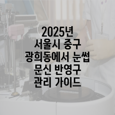 2025년 서울시 중구 광희동에서 눈썹 문신 반영구 관리 가이드