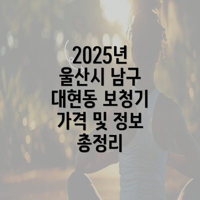 2025년 울산시 남구 대현동 보청기 가격 및 정보 총정리