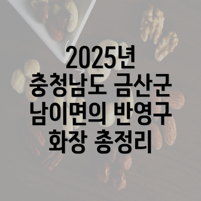 2025년 충청남도 금산군 남이면의 반영구 화장 총정리