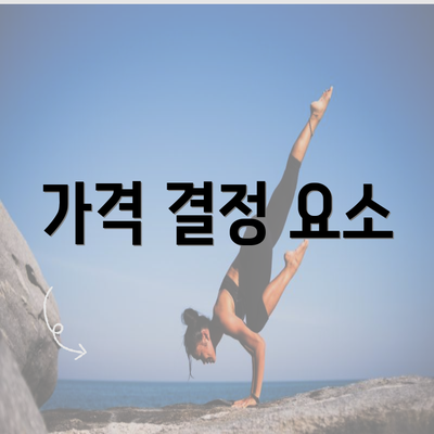 가격 결정 요소