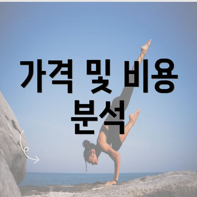 가격 및 비용 분석