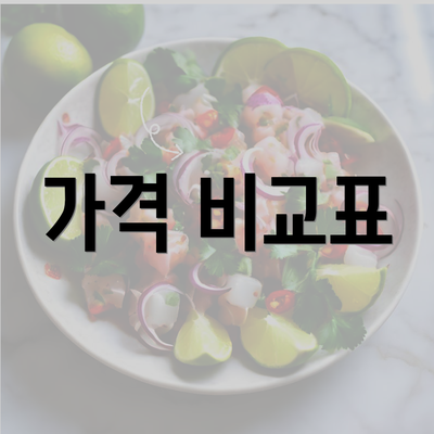 가격 비교표