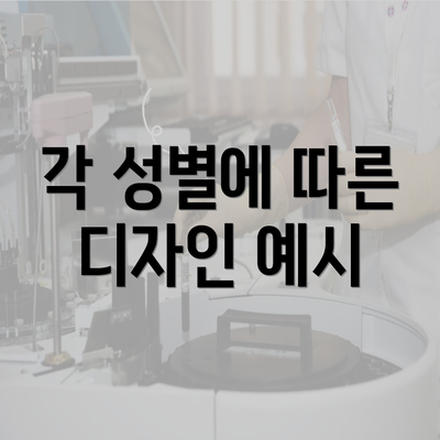 각 성별에 따른 디자인 예시