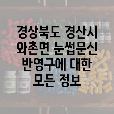 경상북도 경산시 와촌면 눈썹문신 반영구에 대한 모든 정보